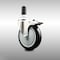 Service Caster 5 Inch 316SS Black Poly Swivel 1-3/8 Inch Expanding Stem Caster Lock Brake SCC SCC-SS316TTLEX20S514-PPUB-BLK-138 - alternate 3